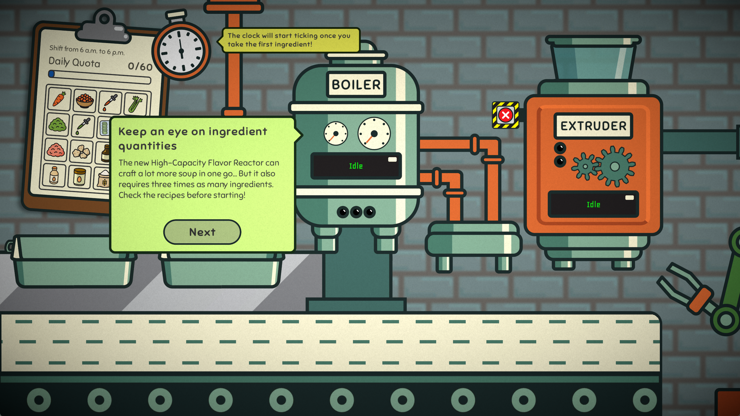 Screenshot of Consumption Line showing what the gameplay is like